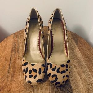 Leopard Print Sz-8 Red Heels